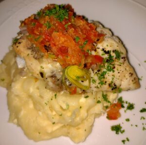 Pesacdo al horno en Eoletto Kite Café Riohacha