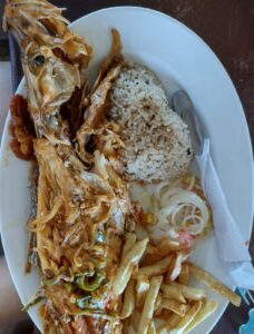 Pescado frito en Punta Gallinas